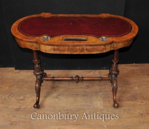 Antique Regency Writing Table Desk Circa 1900 Walnut