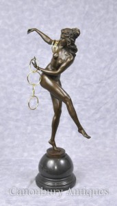 Art Deco Hoop Dancer Figurine by Colinet Statue