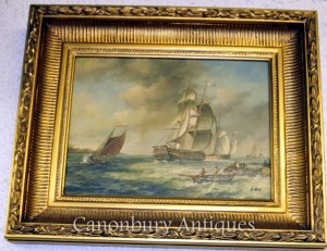 French Oil Painting Galleon Oil Painting Maritime Seascape