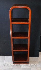 Single Art Deco Bookcase Rosewood Shelf Unit