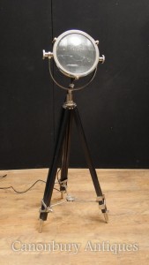 Chrome Tripod Studio Lamp Architectural Floor Light
