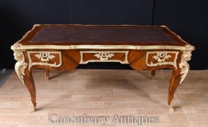 Large French Empire Bureau Plat Desk Writing Table