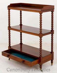 Victorian Mahogany Dumb Waiter Bookcase 1850