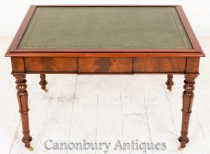 Victorian Mahogany Partners Desk Writing Table 1870
