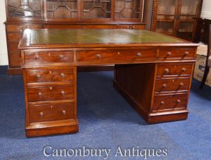 Antique William IV Mahogany Partners Desk
