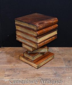 English Book Side Table Pile Books