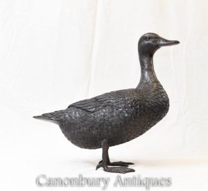English Bronze Duck Statue Bird Castings