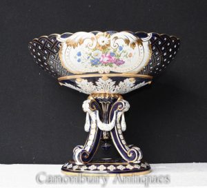 Single Sevres Porcelain Urn on Stand Floral Tureen