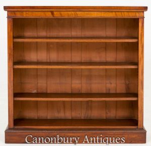 Victorian Open Front Bookcase Mahogany 1860