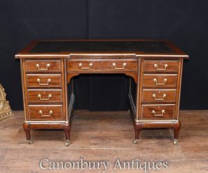 Antique French Empire Knee Hole Desk Bureau 1890
