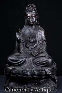 Bronze Buddha Statue Buddhist Meditation Pose Burmese