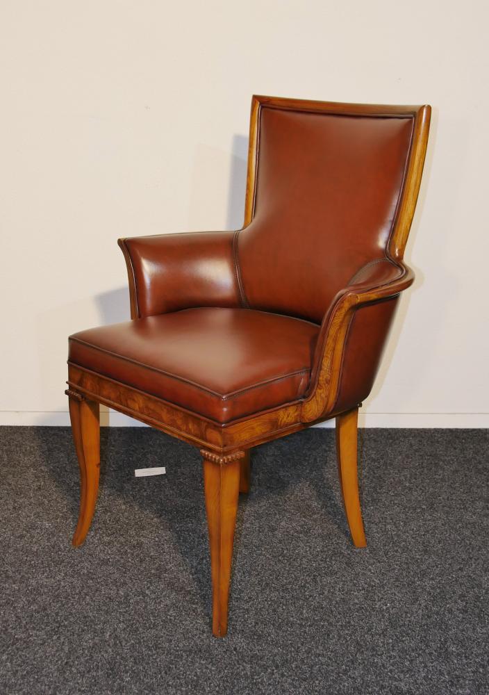 Art Deco Ash Desk and Chair Set Inspired by Tomazo Buzzi