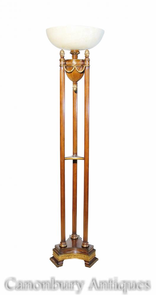 French Empire Floor Lamp Mahogany Lighting