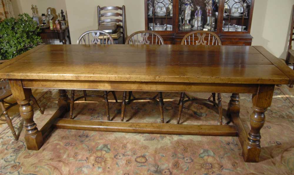 Oak Farmhouse Refectory Table - 8 ft 244 CM English Kitchen Dining