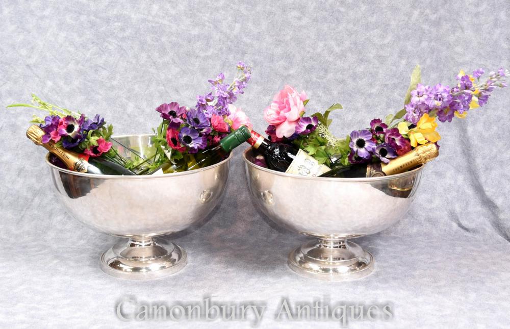 Sheffield Silver Plate Wine Champagne Cooler Punch Bowl