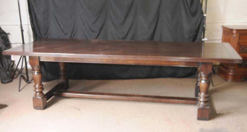 XL Oak Farmhouse Refectory Table Kitchen Farmhouse