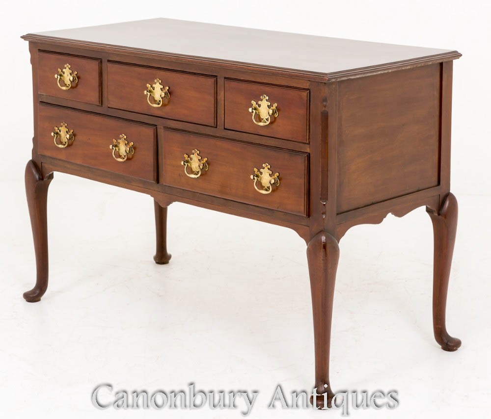 Queen Anne Lowboy - Mahogany Chest Sideboard 1880