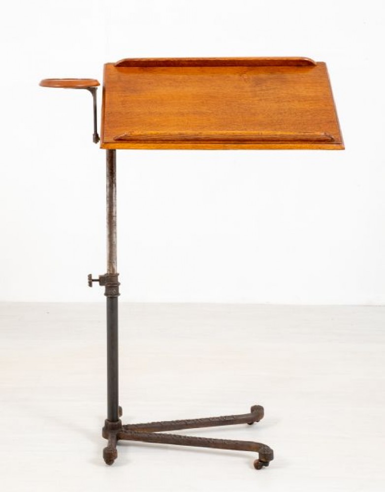 Victorian Reading Stand Adjustable Oak Desk Table