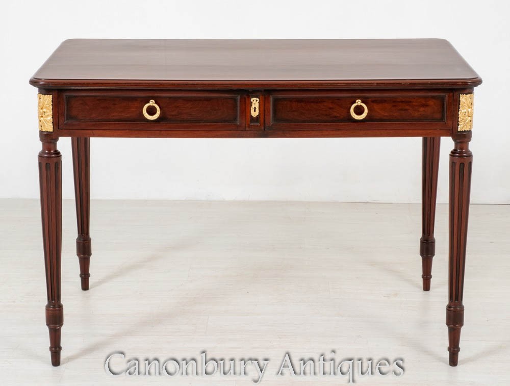Antique French Side Table - Mahogany Desk 1880