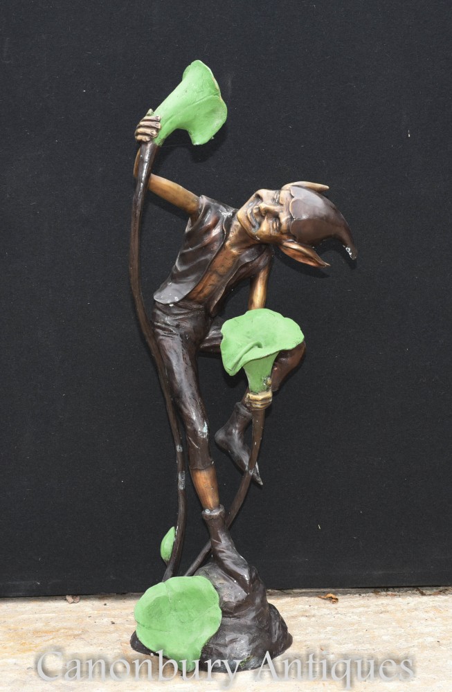 Bronze Goblin Fountain - Pixie Fairey Statue Garden Casting
