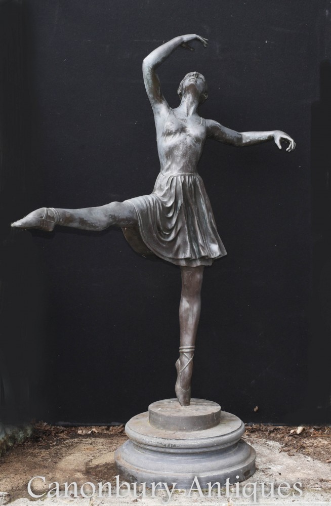 Large Bronze Ballet Dancer Statue - Ballerina Casting Sculpture Milo