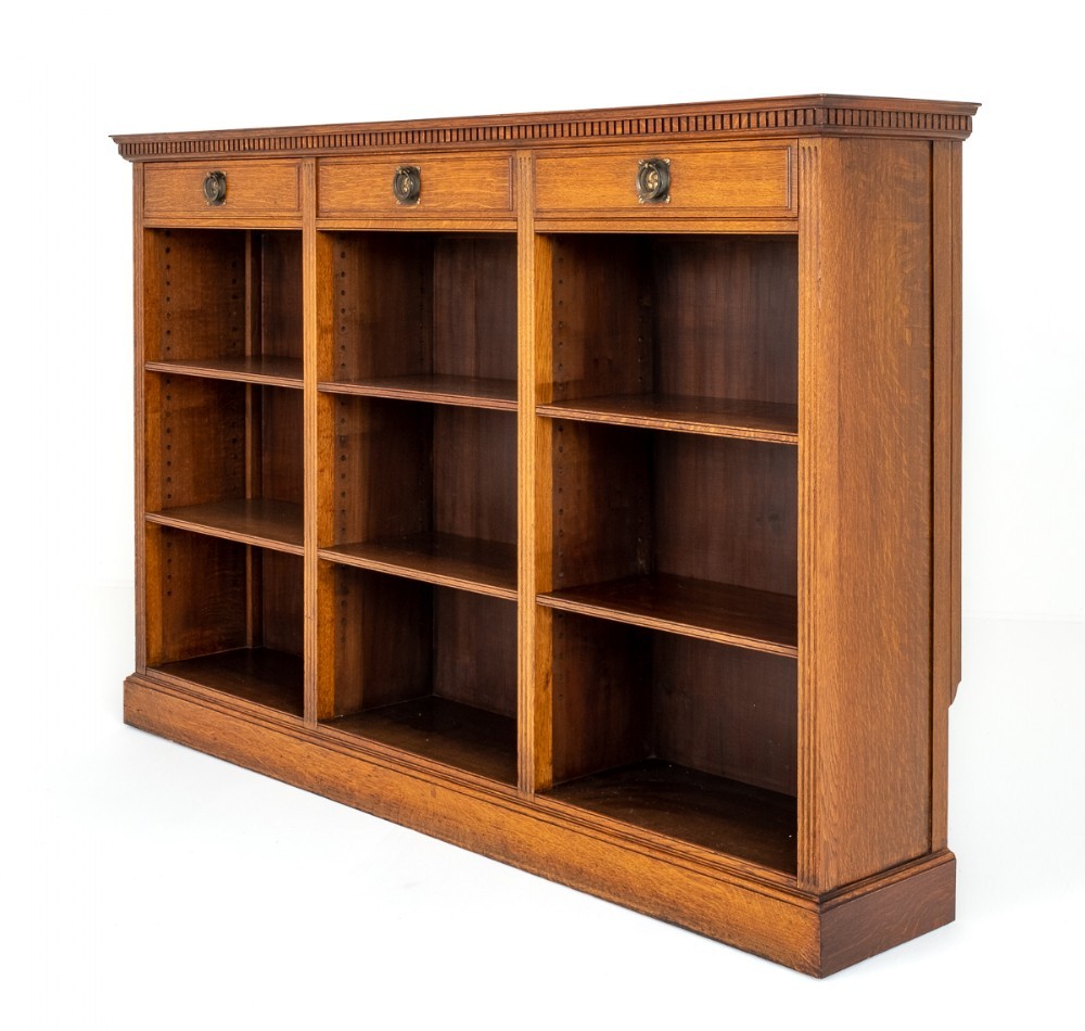 Arts and Crafts Bookcase Oak Open Front