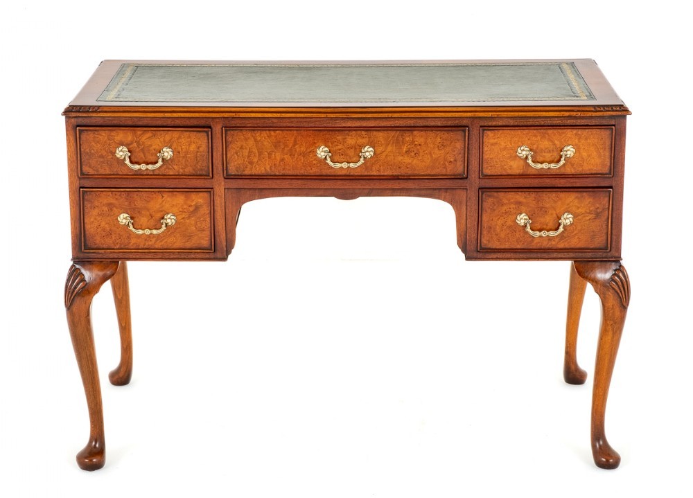 Queen Anne Desk Walnut Writing Table Revival