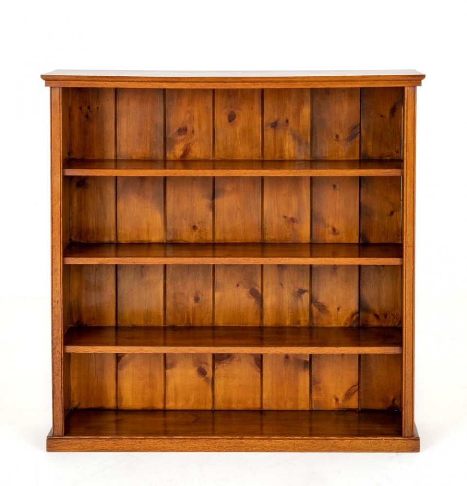 Victorian Open Front Bookcase Oak 1890