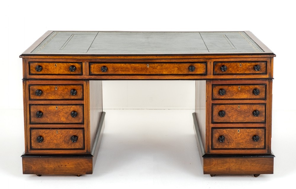 Victorian Partners Desk Antique Walnut 1870