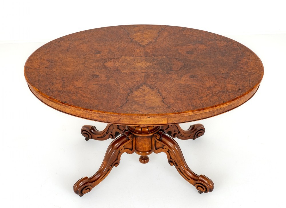 Victorian Loo Table Walnut Centre 1860