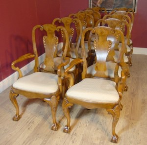 Mahogany and More Dining Chairs - Set of Six Queen Anne Chairs